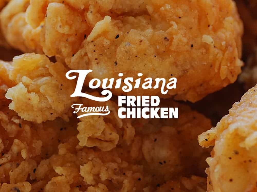 Étude de cas du tableau de menus numérique - Louisiana Fried Chicken